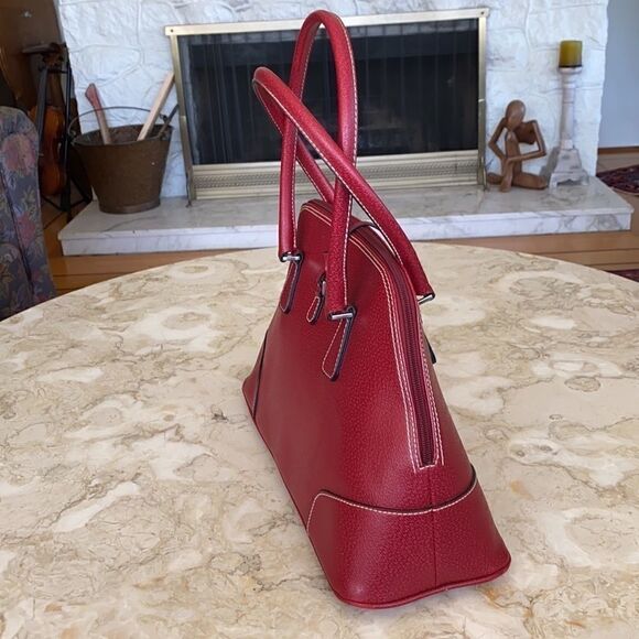 Faux Leather Alma Style Kelly Satchel Bag - Picture 4 of 10